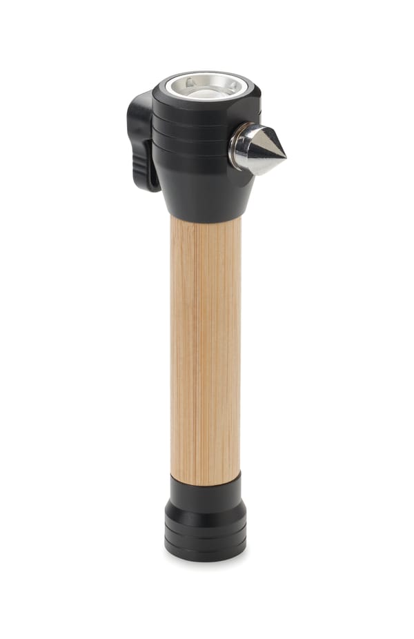 3 in 1 noodhamer bamboe met zaklamp Lustre