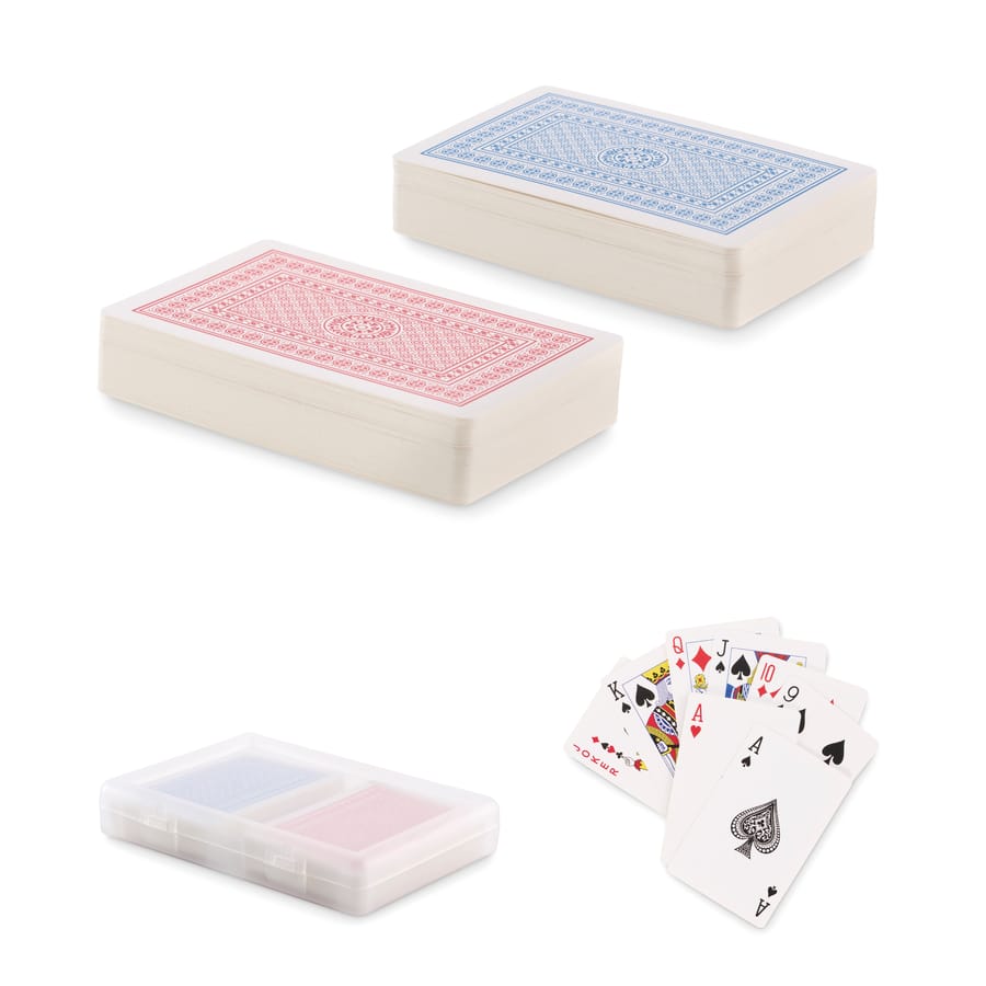 Set klassieke speelkaarten in kunststof doosje Playcard