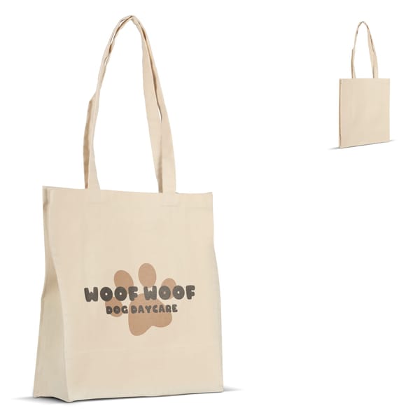 Schoudertas katoenen canvas OEKO-TEX® 280g/m² 32x13x40cm met brede bodem