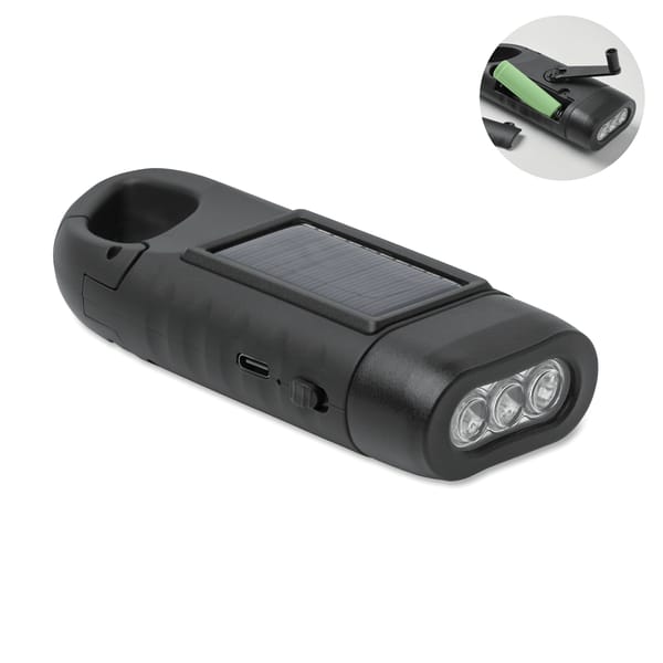 Zonnezaklamp met dynamo Cranch