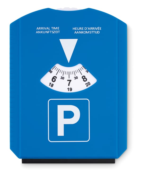 Parkeerkaart met ijskrabber