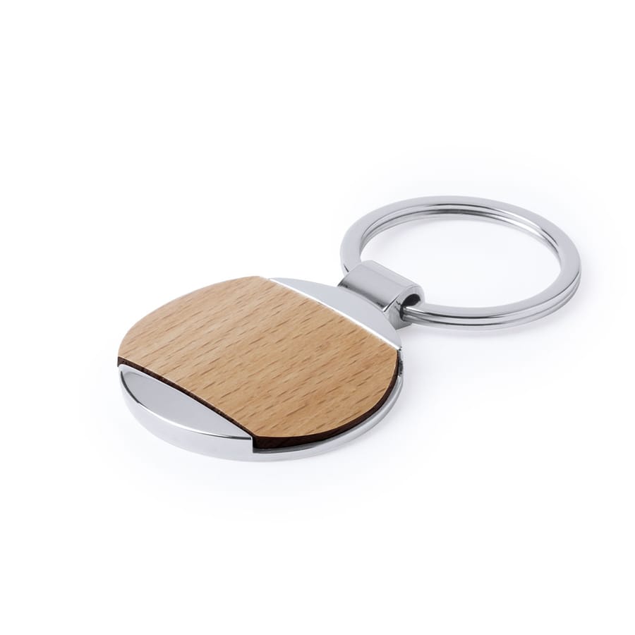 Sleutelhanger hout en metaal Vitolok