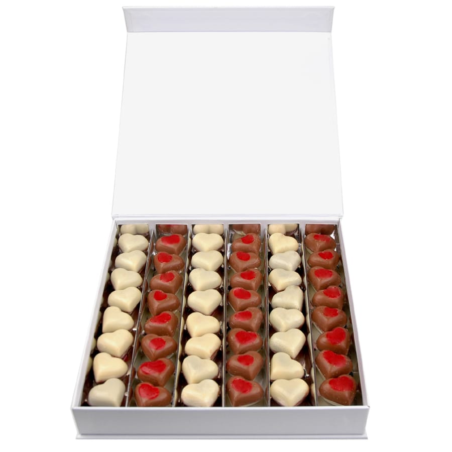 Luxe doos 48 hartjes bonbons