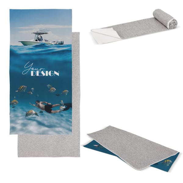 Sneldrogende handdoek R-PET 70 x 140 cm sublimatie