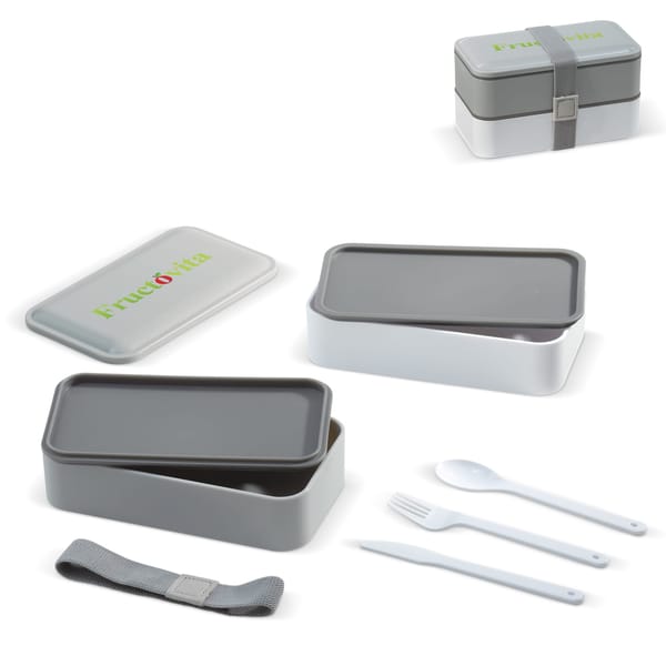 Lunchbox Bento met bestek 1250ml