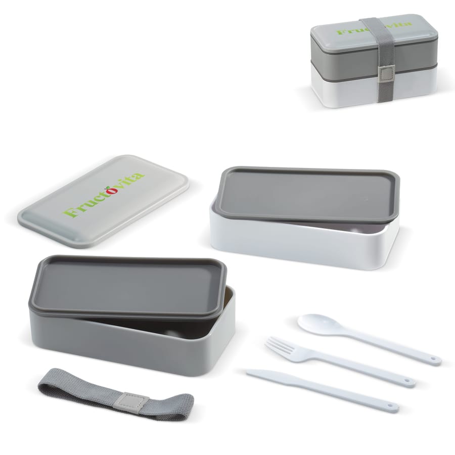 Lunchbox Bento met bestek 1250ml