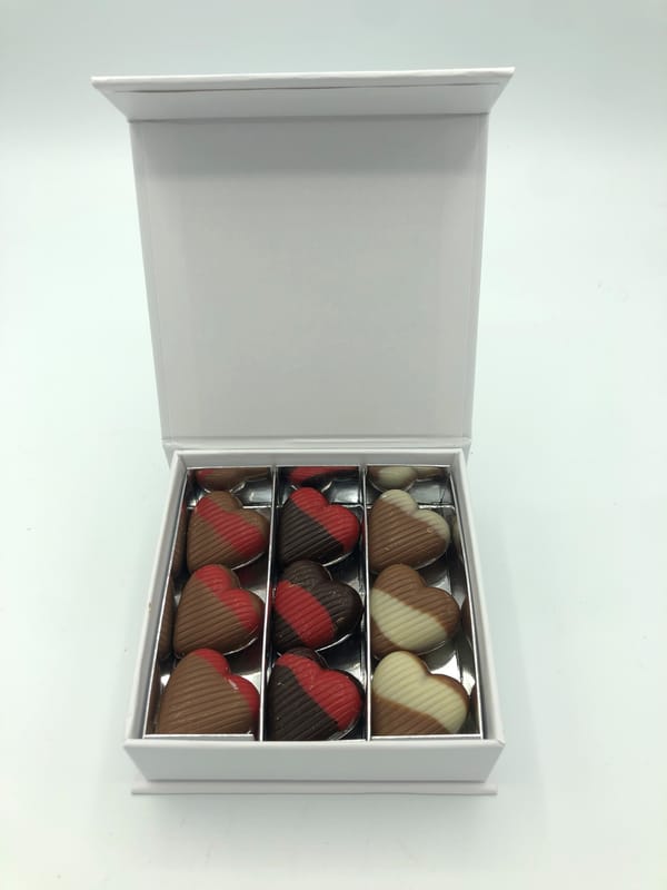 Luxe doos 9 hartjes bonbons