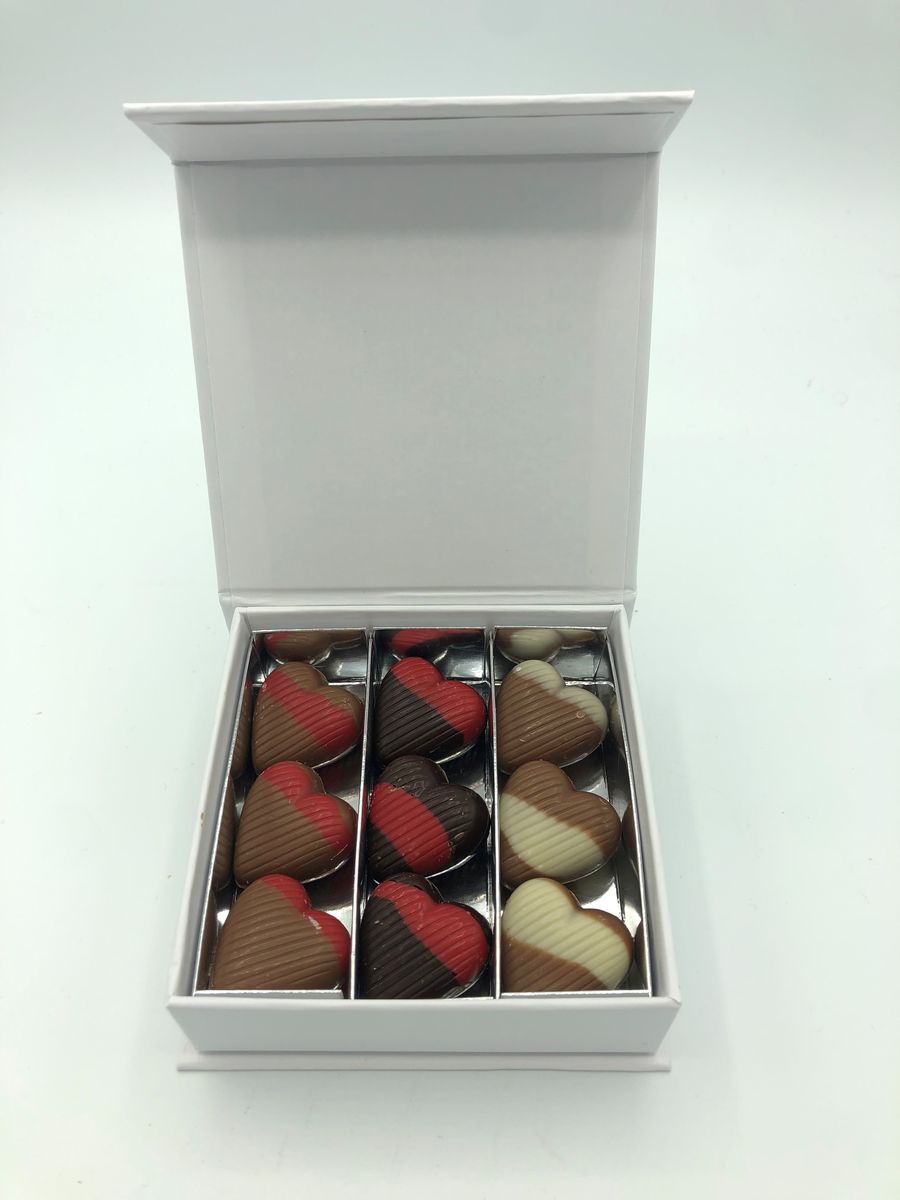 Luxe doos 9 hartjes bonbons