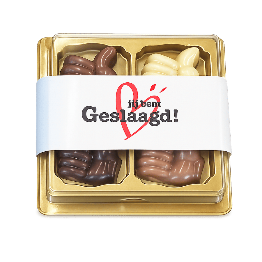 Like duim 4 chocolaatjes in doos