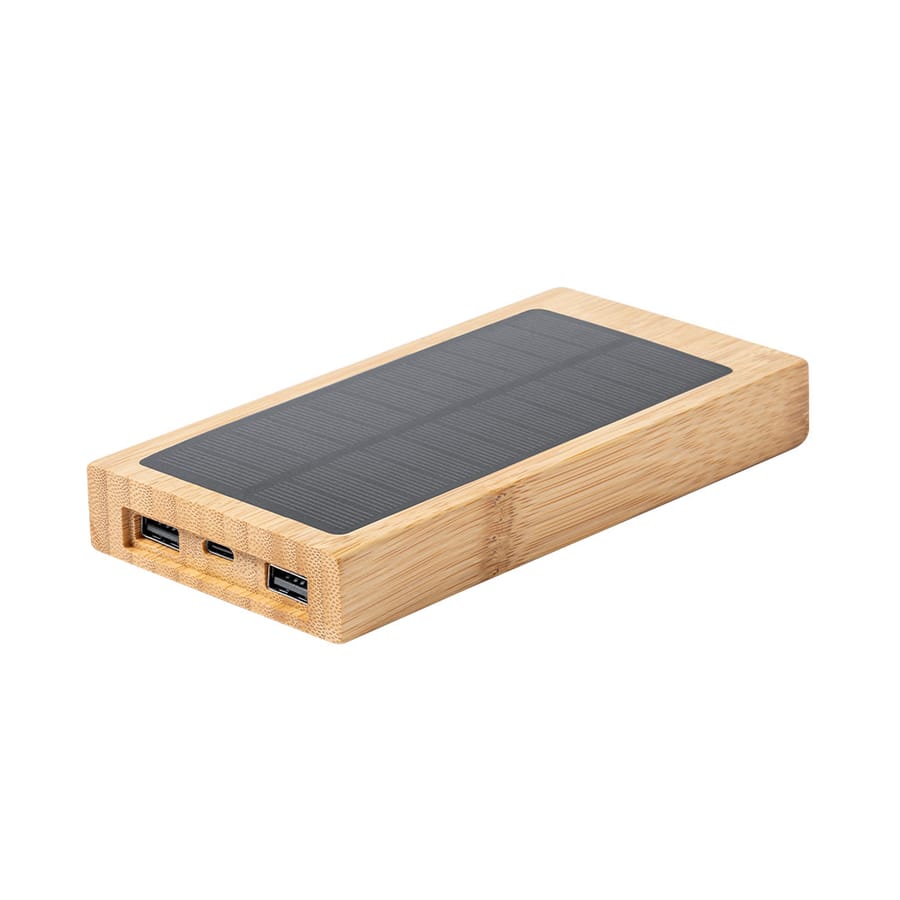 Powerbank bamboe solar Diuk