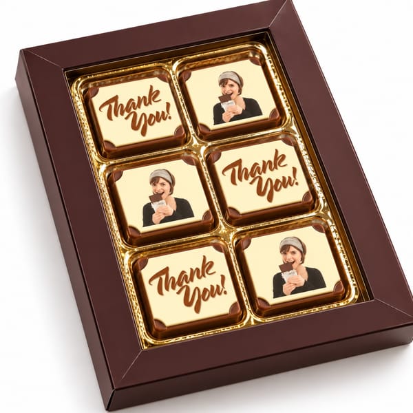6 Logobonbons in geschenkdoos