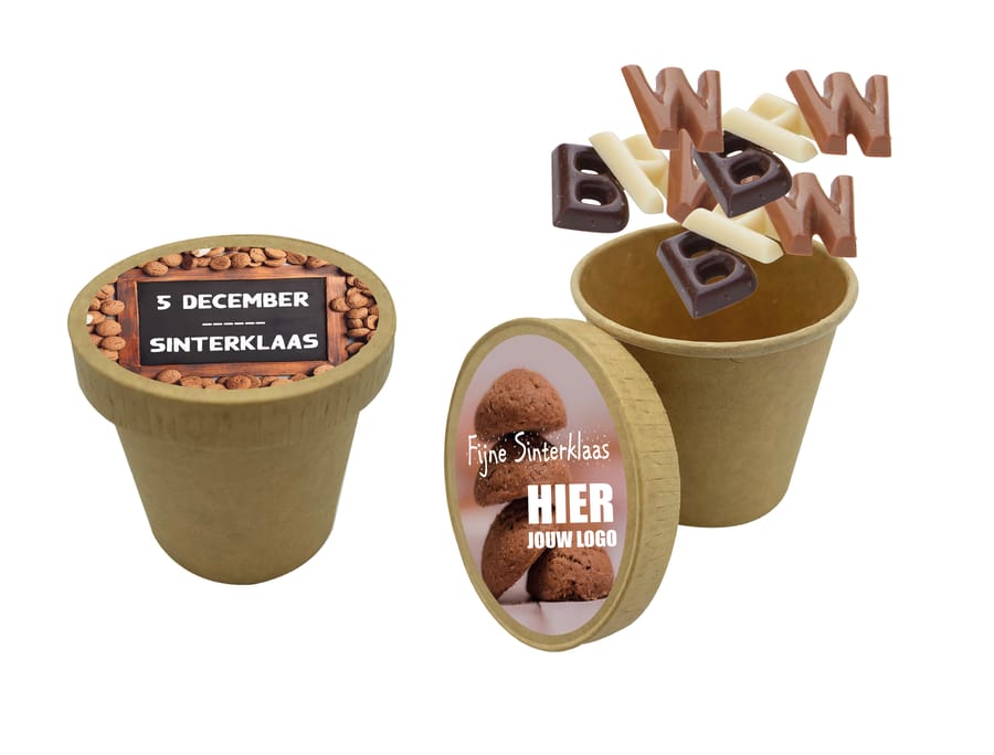Bio snoepbeker mini met 9 lettertjes