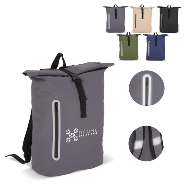 PU-gecoat R-PET 600D rolltop rugzak 20L
