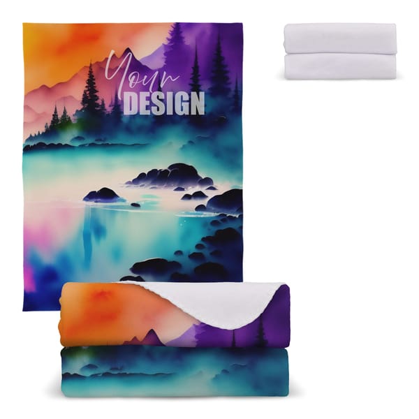 Polar fleece deken OEKO-TEX® sublimatie 130 x 170 cm 290 g/m²