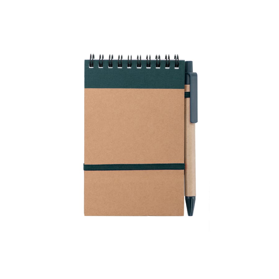 Notitieboek met pen Ecocard