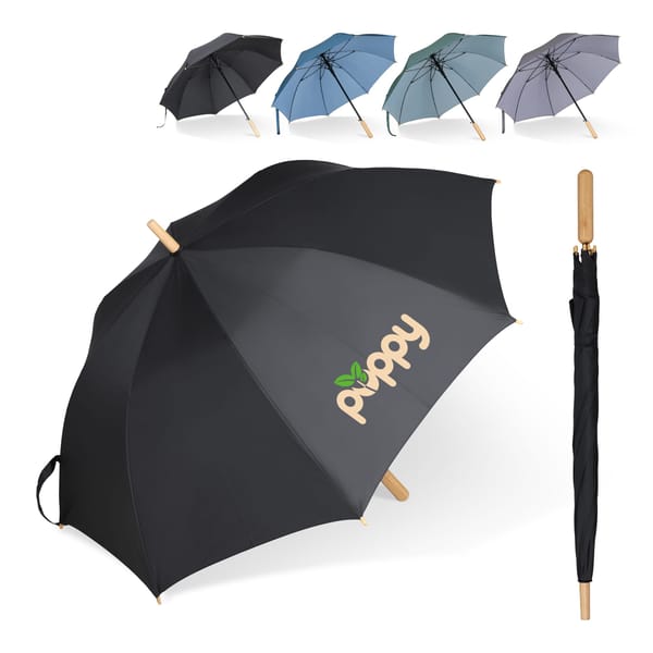 Stok paraplu 25” RPET recht handvat auto open