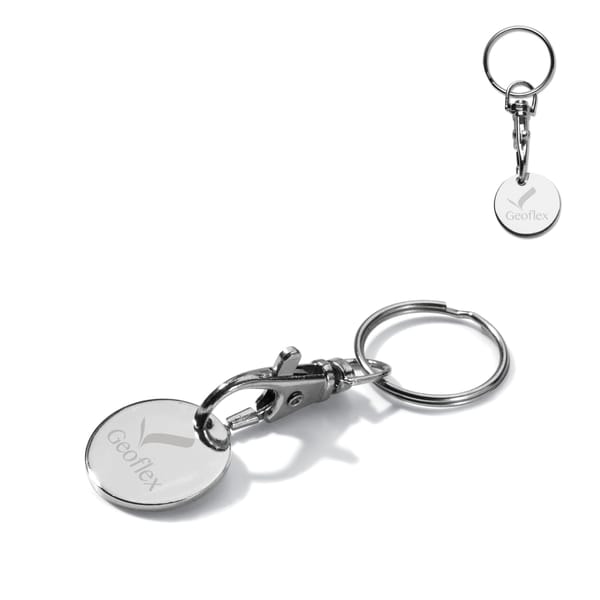 Sleutelhanger winkelwagenmuntje