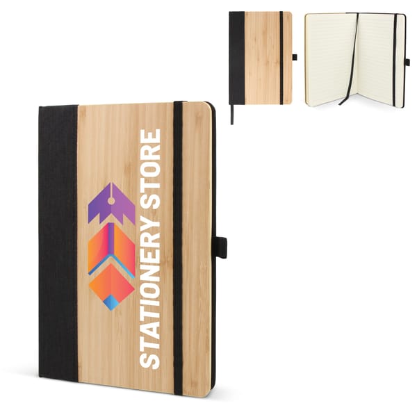 Notitieboek bamboe & R-PET A5