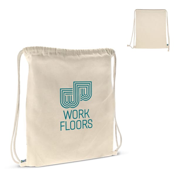 Fairtrade rugzakje ecru 140g/m² 35x45 cm