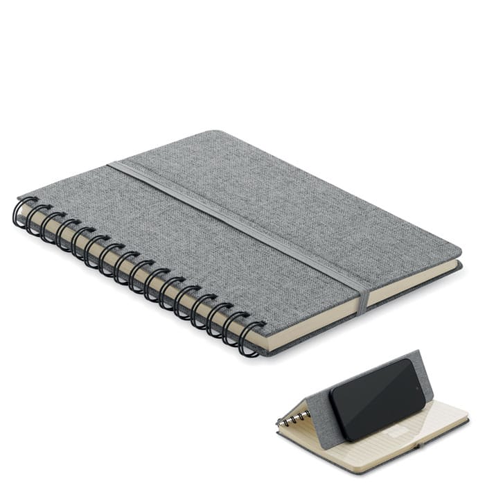 A5 notitieboekje met telefoonhouder Strata