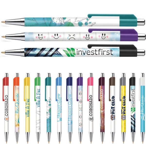 Astaire Chrome Pen met fullcolor rondom wrap