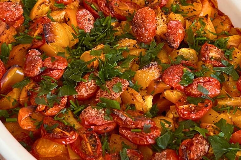 Przybliżone zdjęcie na zapiekankę z kurczakiem