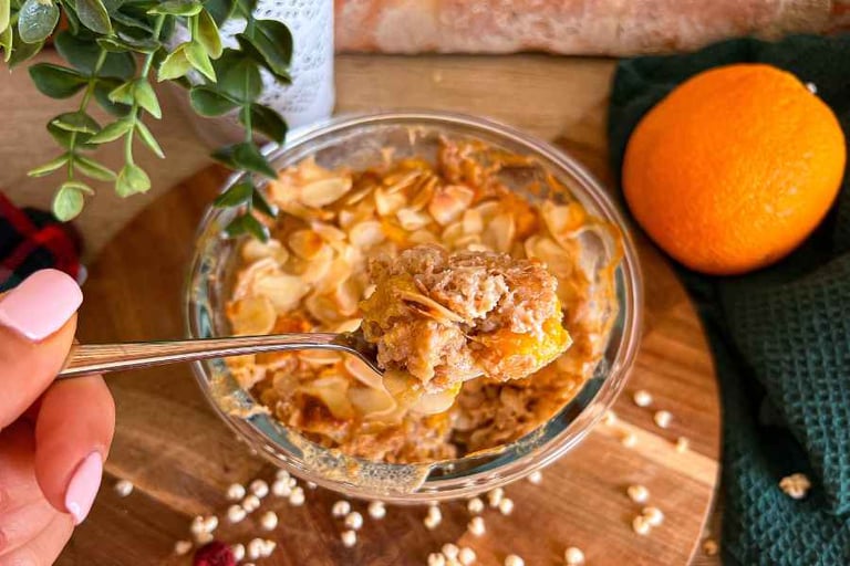 Pieczona owsianka z owocami