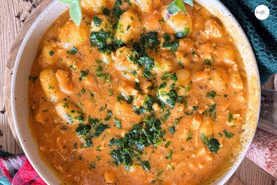gnocchi w sosie dyniowym