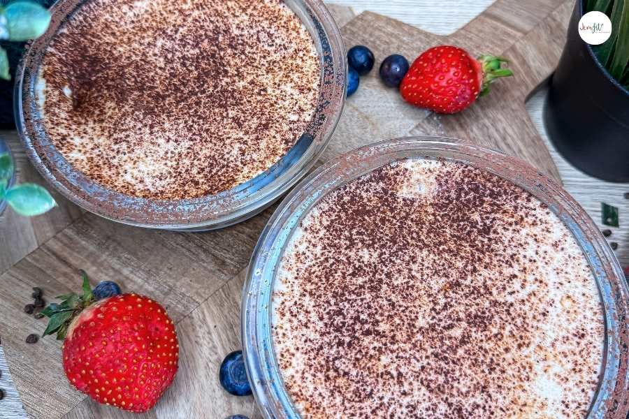 fit tiramisu z waflami ryżowymi
