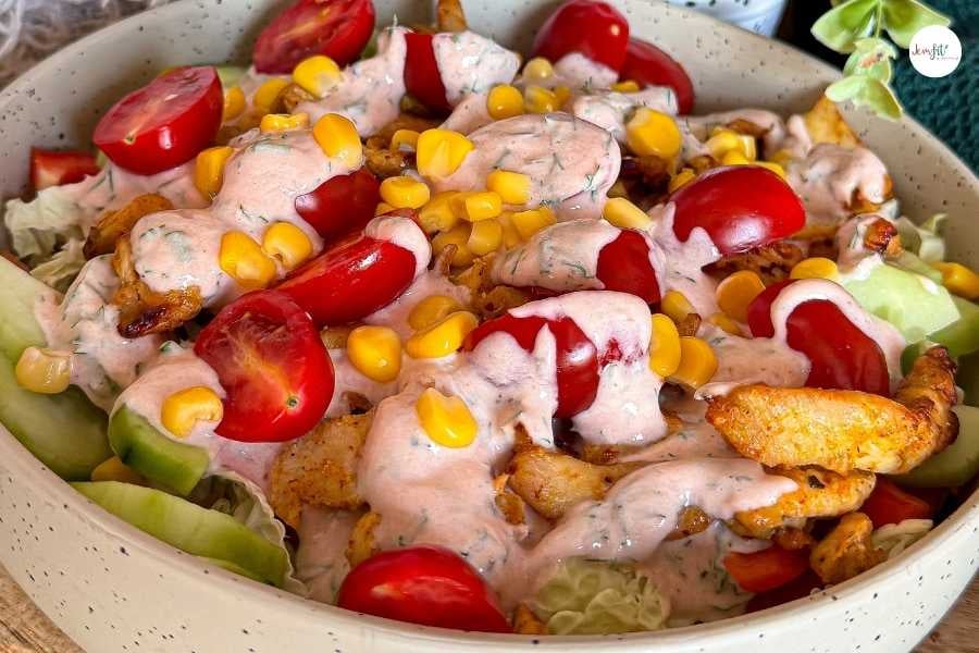 fit sałatka kebab z kurczakiem