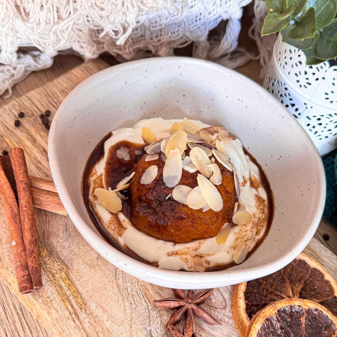 wysokobiałkowa wersja deseru z brzoskwiniami