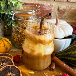 mrożona kawa dyniowa, pump kin Spice ich latte