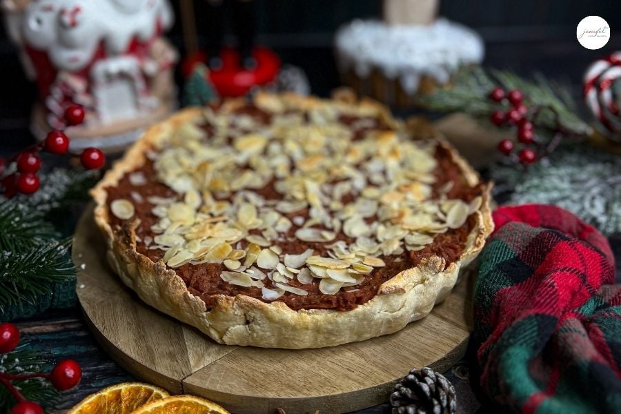 fit tarta z jabłkami i migdałami