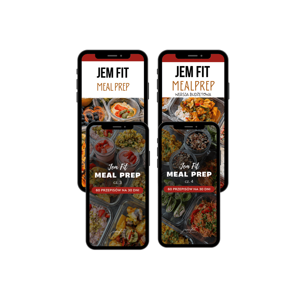 okładka pakietu e-booków z przepisami w formie jadłospisu meal prep na 120 dni