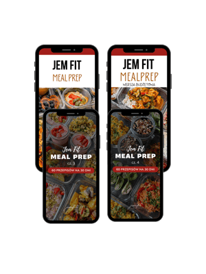 okładka pakietu e-booków z przepisami w formie jadłospisu meal prep na 120 dni
