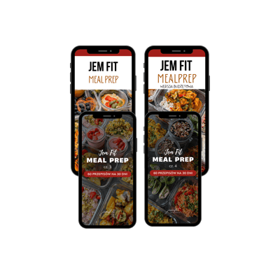 okładka pakietu e-booków z przepisami w formie jadłospisu meal prep na 120 dni