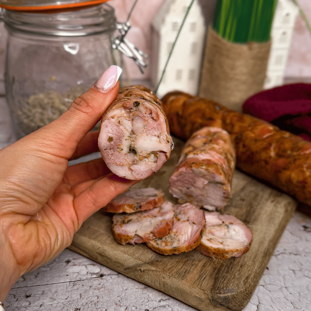 wykonana w domu kiełbasa drobiowa