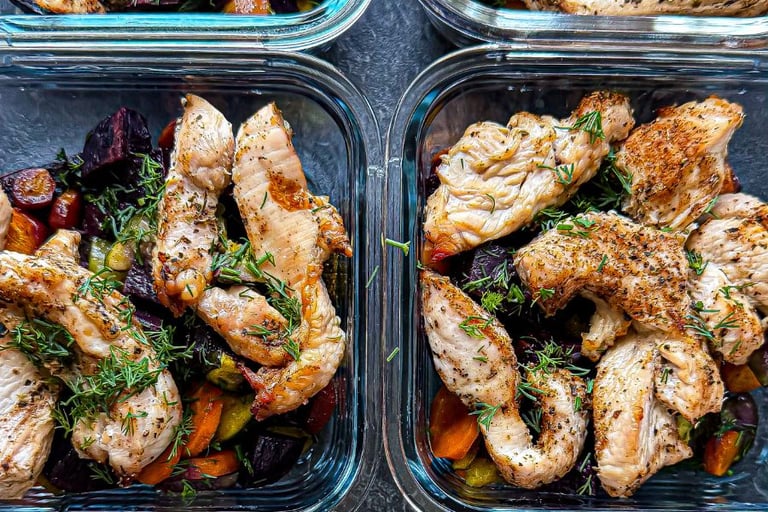 obiad mięsny wysokobiałkowy