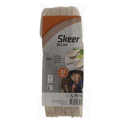 Modelbillede af Spiseske, natur, birketræ,20 stk.