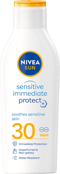 Modelbillede af Nivea Sensitive Soothing Lotion SPF 30 200 ml.