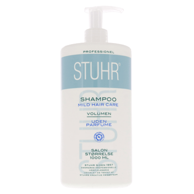 Modelbillede af STUHR Mild Hair Care Shampoo Volume 1000 ml.