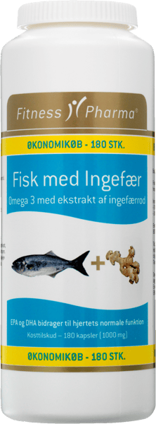 Modelbillede af Fitness Pharma Fisk med Ingefær 180 stk
