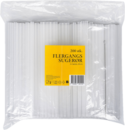 Modelbillede af Flergangssugerør 200 stk. Klar 24 cm