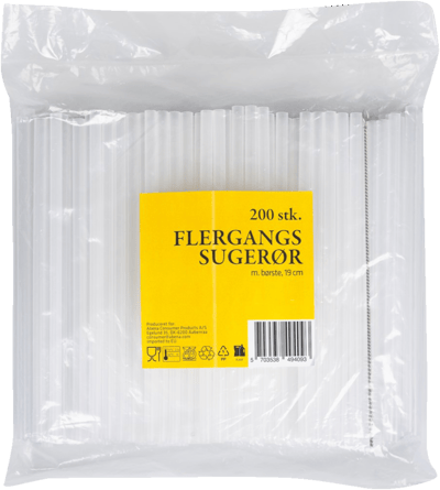 Modelbillede af Flergangssugerør 200 stk. Klar 19 cm