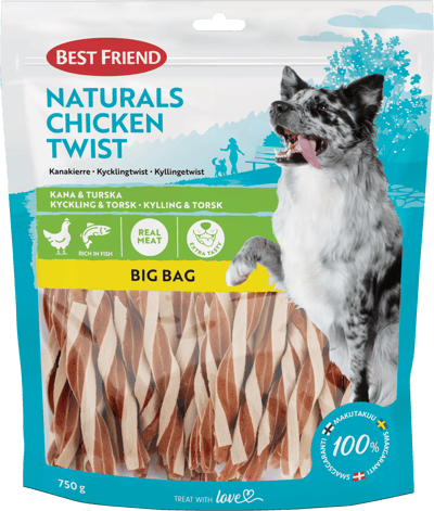 Modelbillede af Best Friend Naturals Kyllingetwist 750 g