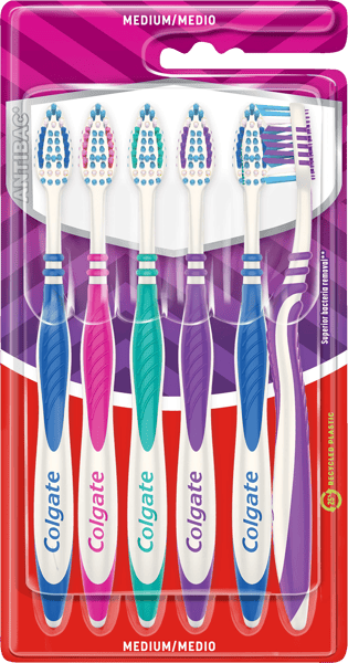 Modelbillede af Colgate Zig-Zag Antibac Tandbørste Medium 6-pak
