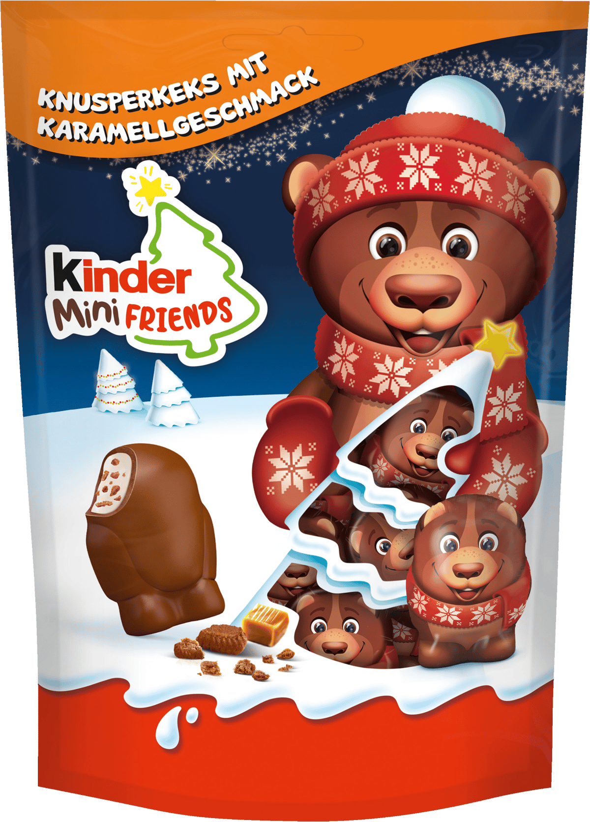 Kinder Mini Friends Sprød kiks karamel 122g Ferrero