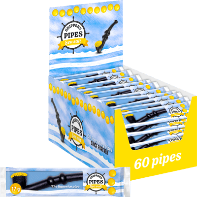 Modelbillede af Malaco Skipper's Pipes Seasalt 60 stk.