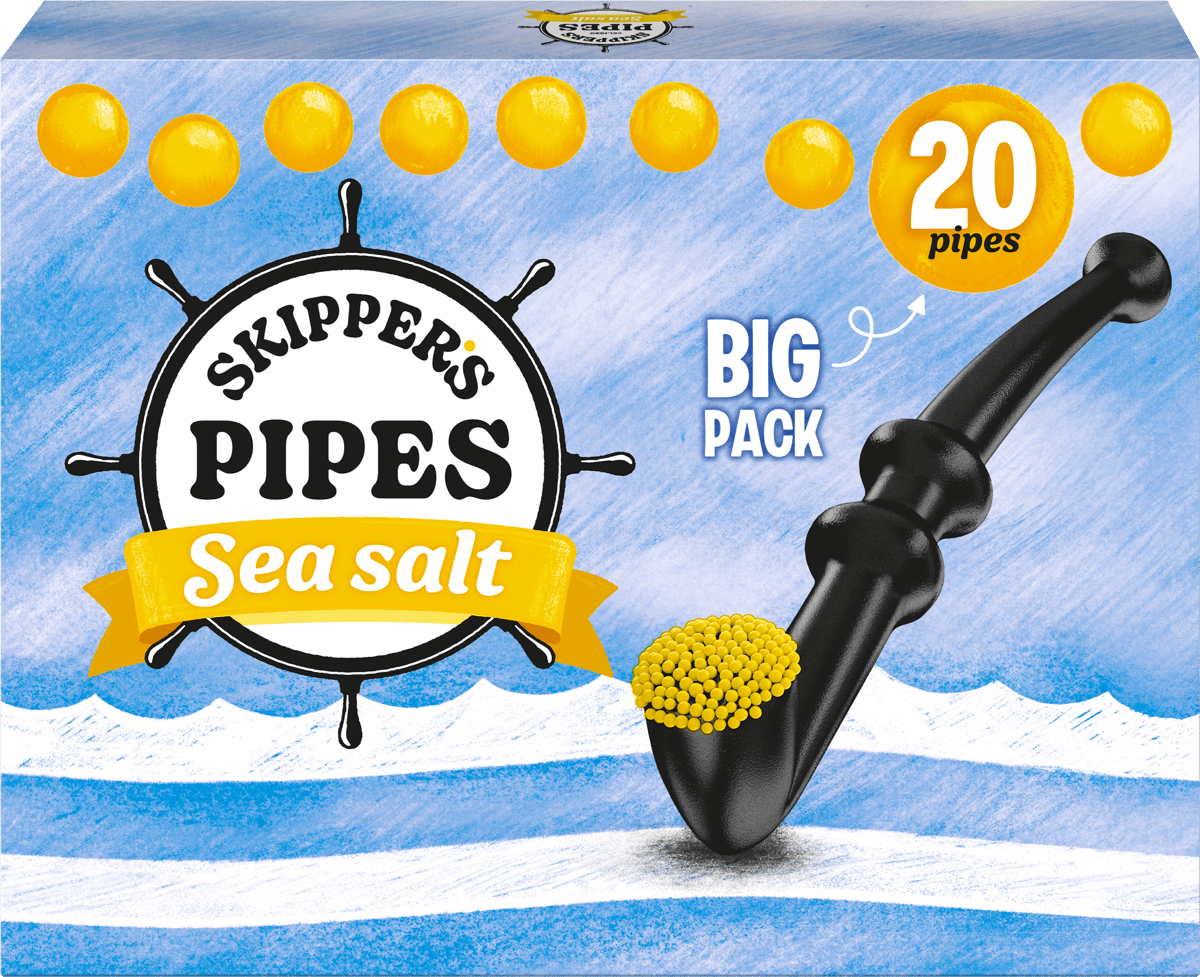 Malaco Skipper's  Pipes Seasalt 20 st. 340 g