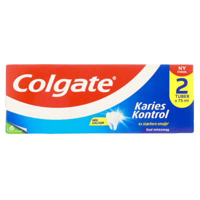 Modelbillede af Colgate Karies Kontrol Tandpasta 2-pak